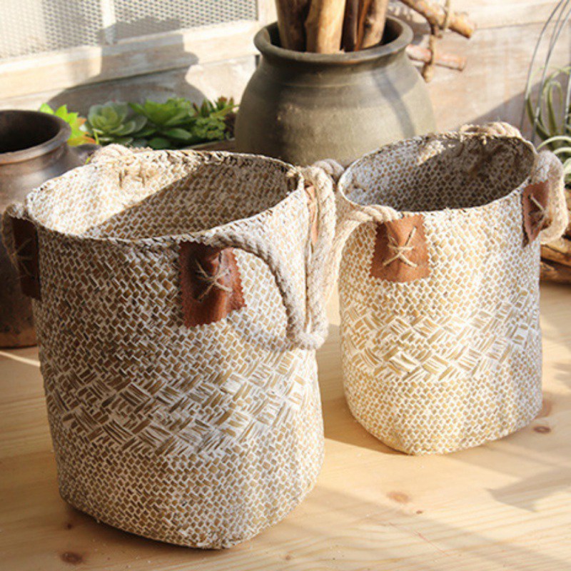 Hand Woven Basket Flower Rattan Basket