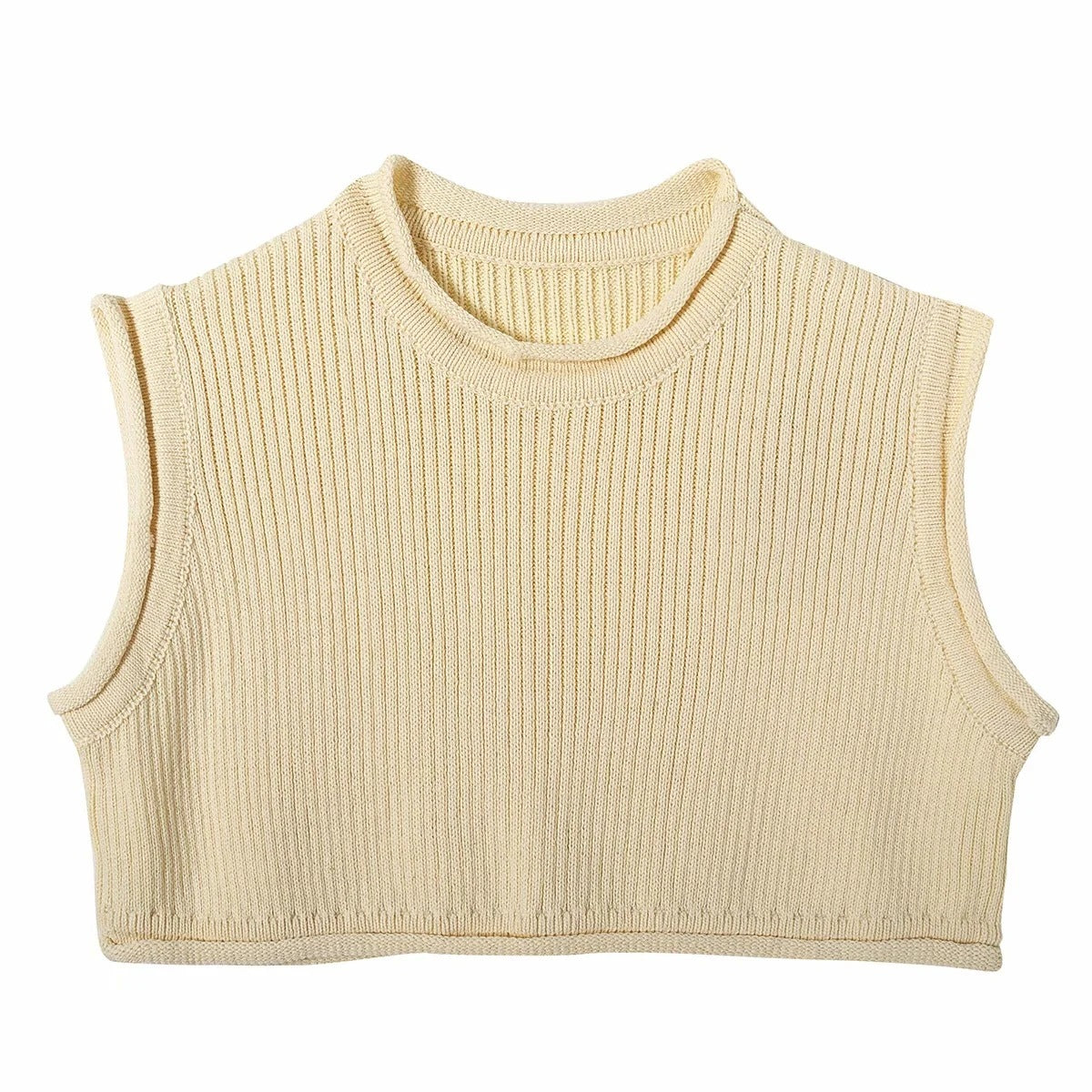 Women's Sleeveless Cropped Sweater Vest