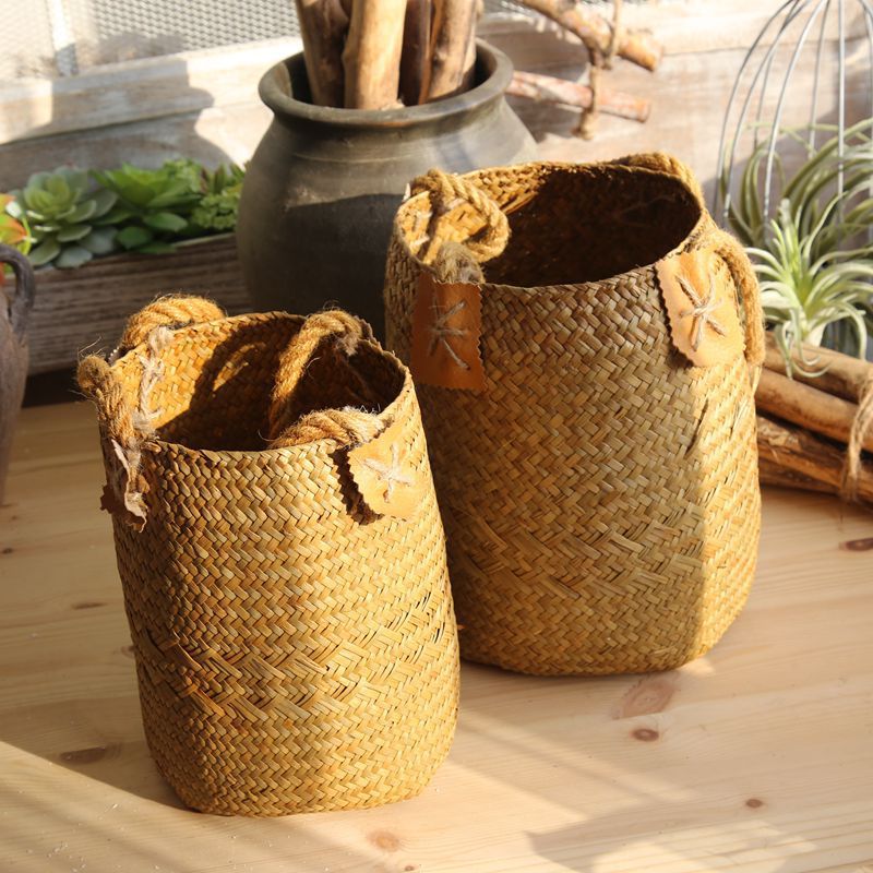 Hand Woven Basket Flower Rattan Basket