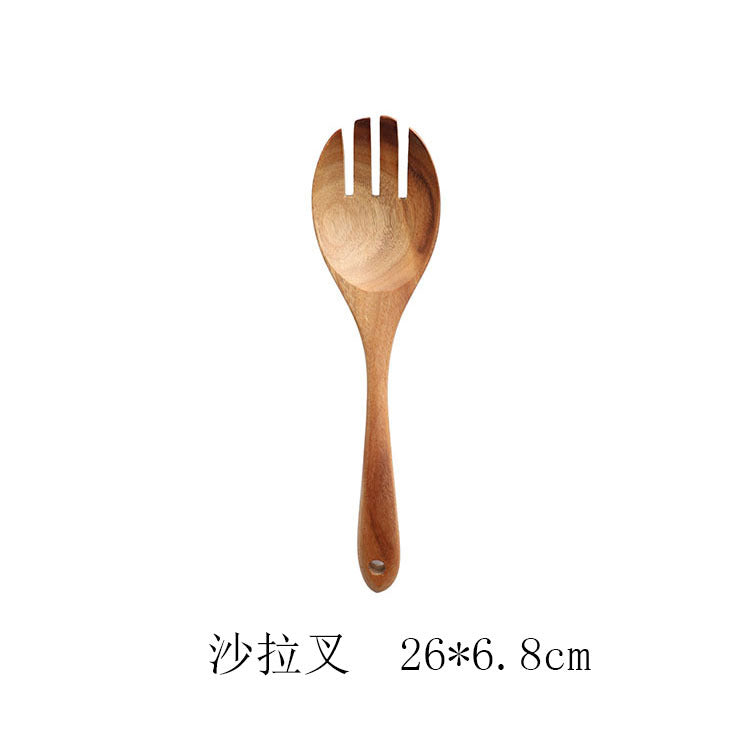 Teak Natural Wood Tableware Spoon Ladle Turner Rice Colander Soup Skimmer Cooking Tool Sets Spoon Scoop Kitchen Tools Gadgets