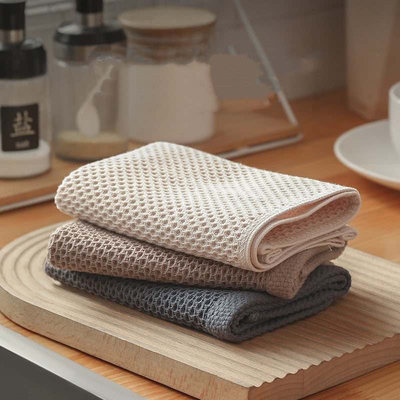 Honeycomb Absorbent Cotton Breathable Kitchen Cleaning Towel