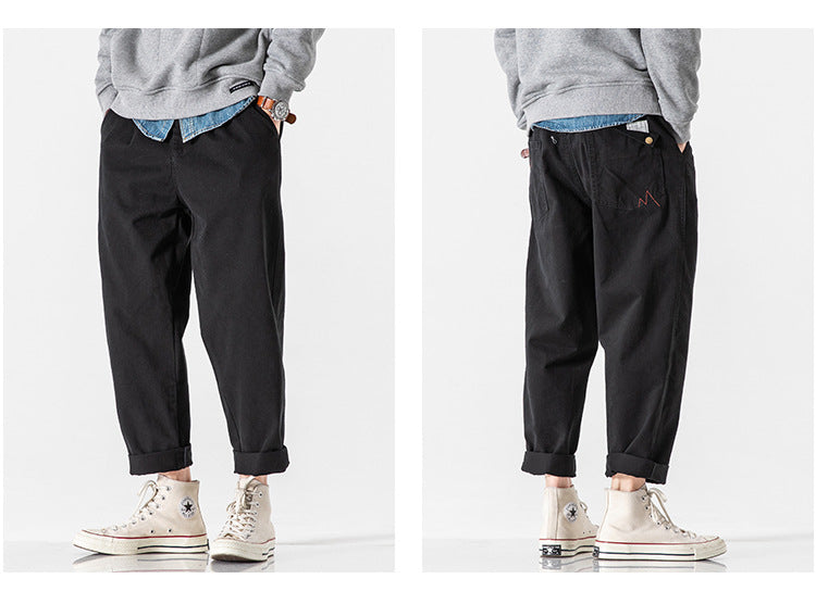 Men's Loose Straight Cargo Casual Pants