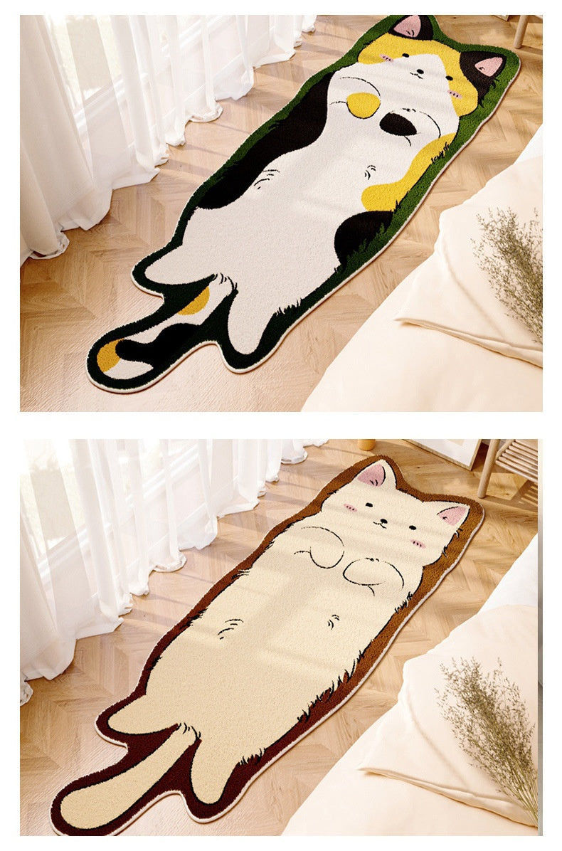 Cartoon Carpet Bedroom Bedside Blanket Window Cushion Washable Cashmere Room Foot Mat