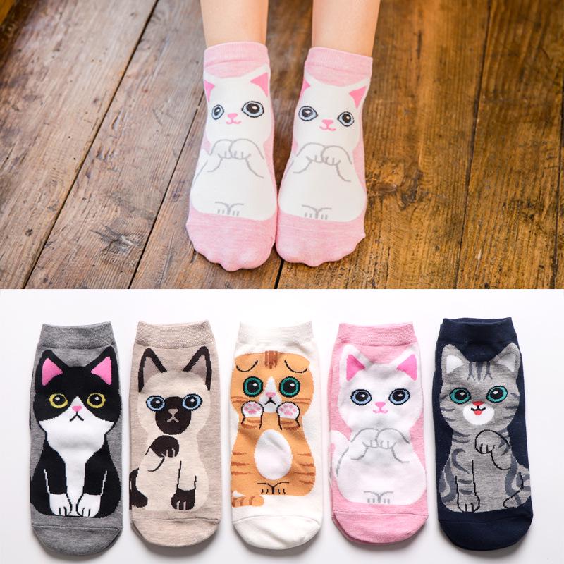 Cotton Boat New Women's Socks Classic Cartoon Socks