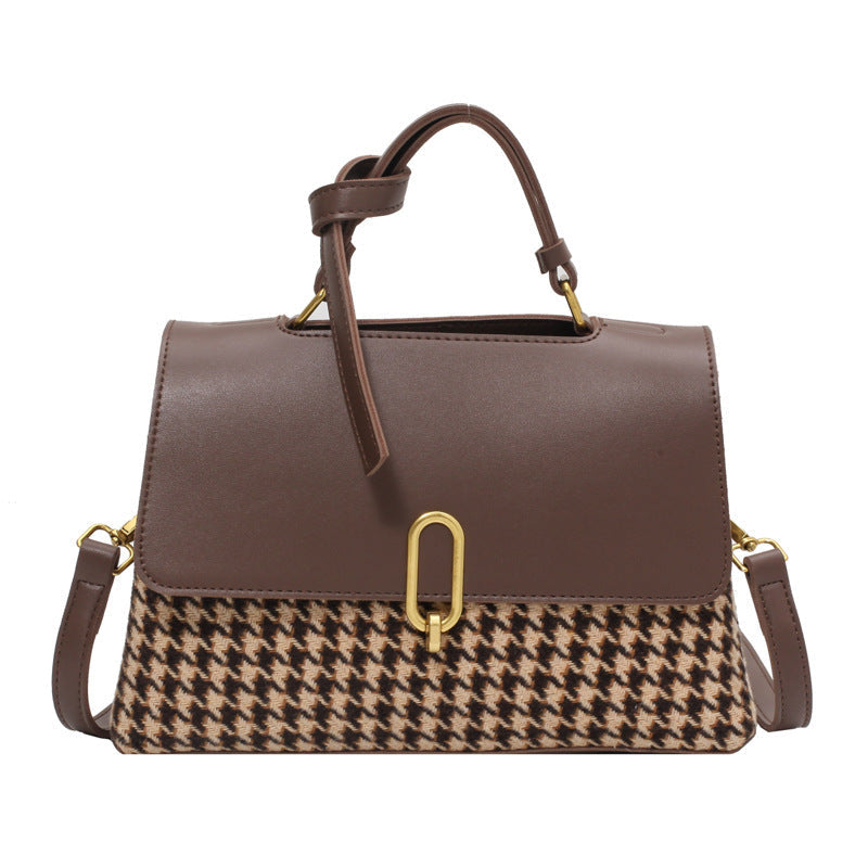 Retro Plaid Western Style Versatile Female Bag