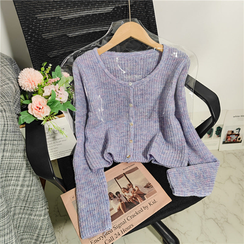 Women's Simple Style Knitted Cardigan In Autumn And Winter