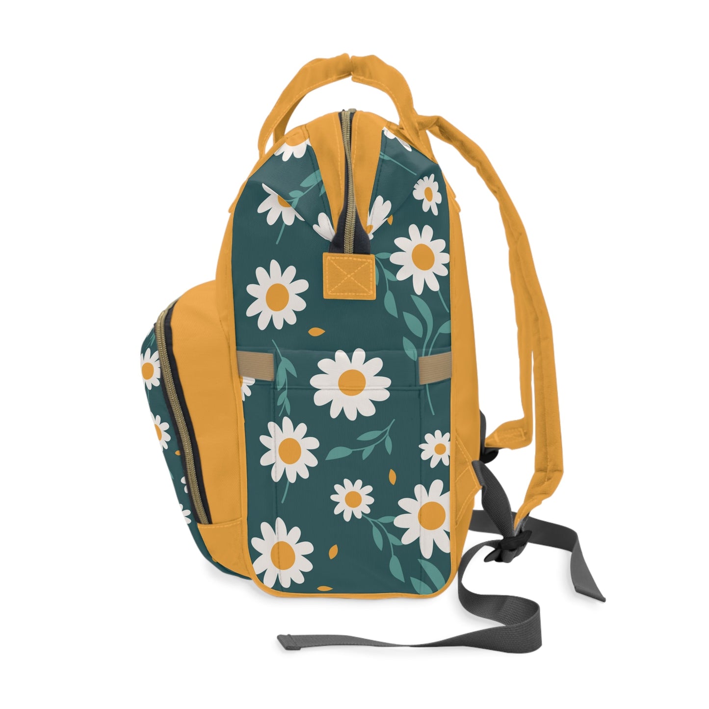 Personalized Cute Daisy Girls Multifunctional Diaper Backpack, Newborn Gift, Baby Shower Gift, Baby Diaper Bag Nappy Stroller Bag