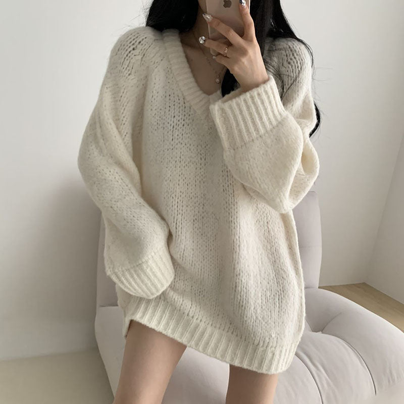 Mid-length Versatile Sweater Top Skirt