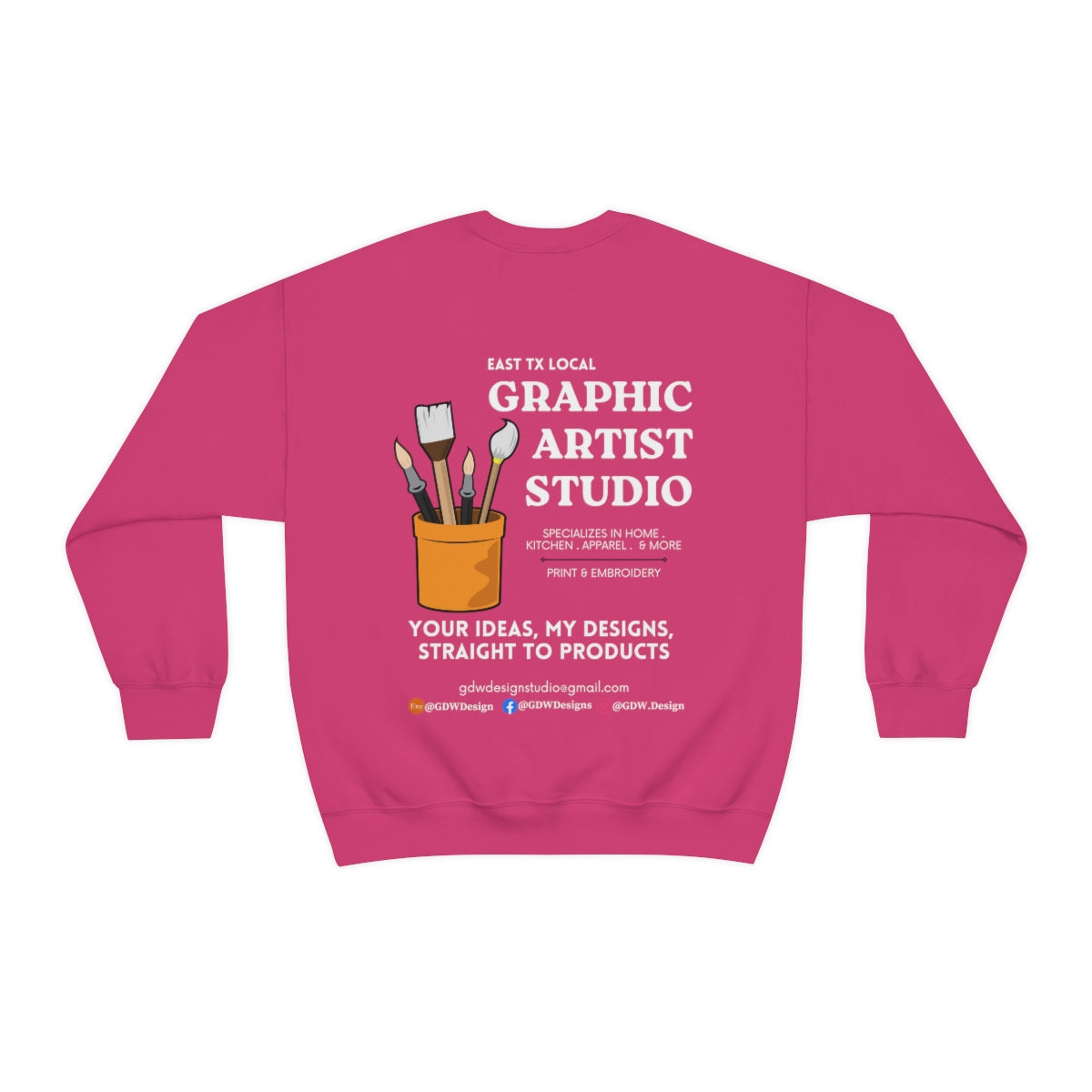 GDW Design Unisex Heavy Blendâ„?Crewneck Sweatshirt, Local Graphic Designer Crewneck