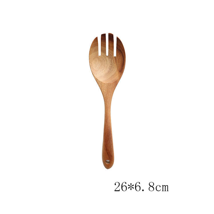 Teak Natural Wood Tableware Spoon Ladle Turner Rice Colander Soup Skimmer Cooking Tool Sets Spoon Scoop Kitchen Tools Gadgets