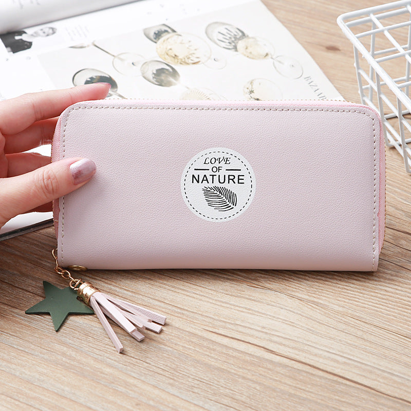 Women's Fashion Tassel Zipper Clutch Bag