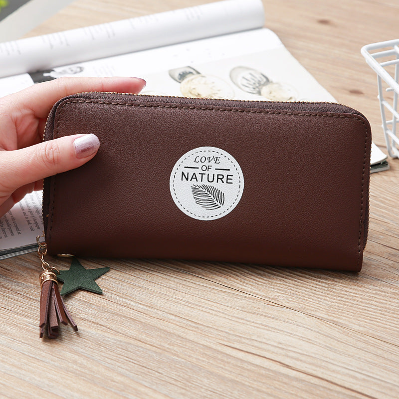 Women's Fashion Tassel Zipper Clutch Bag