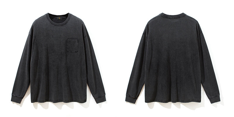 Men Basic Pocket Long Sleeve Tee