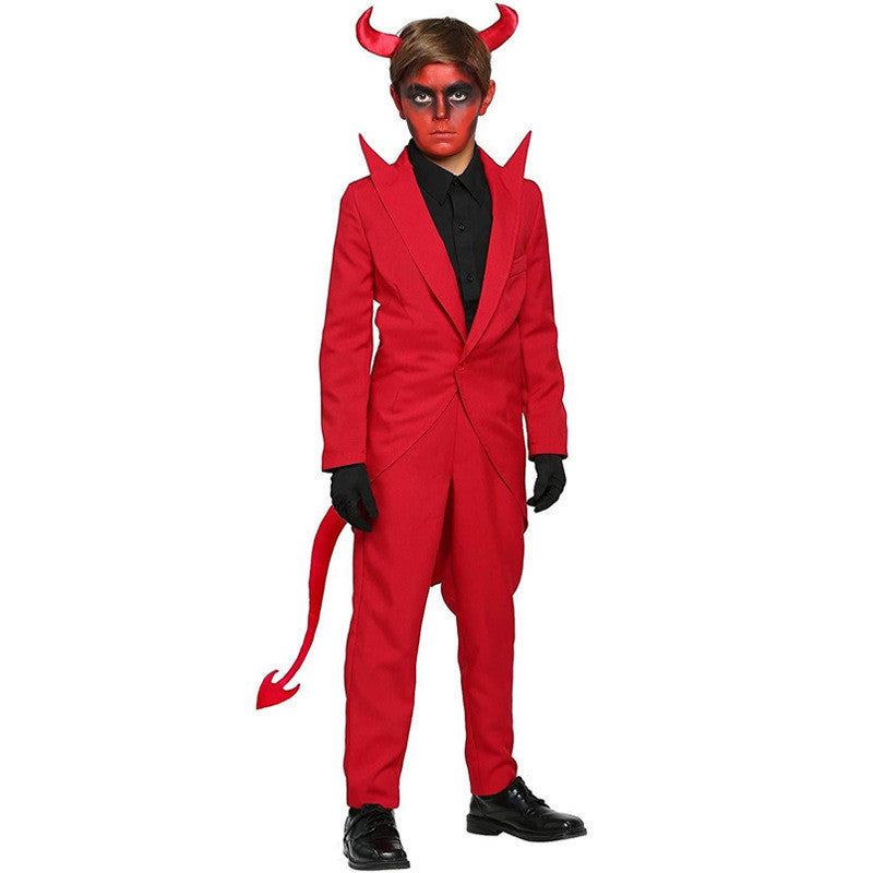 Halloween Red Devil Magic Costume Cosplay Kids