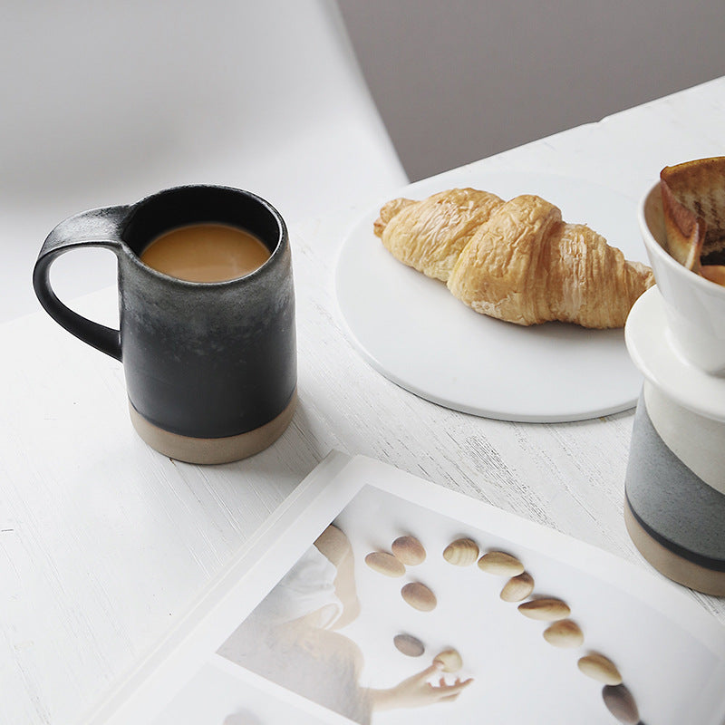 Hand Made Ceramic Cup Of Antique Coarse Mug