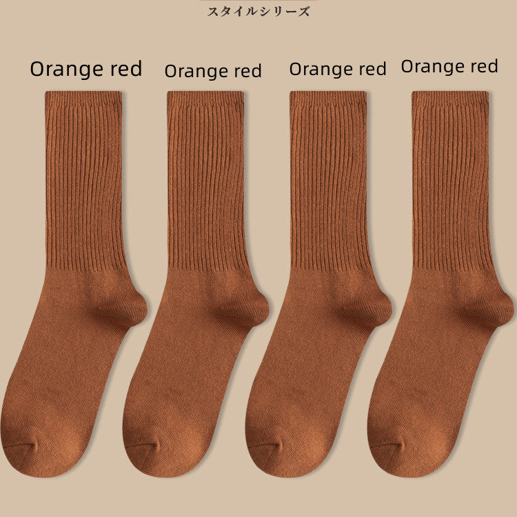 Pure Cotton Simple Stack Socks