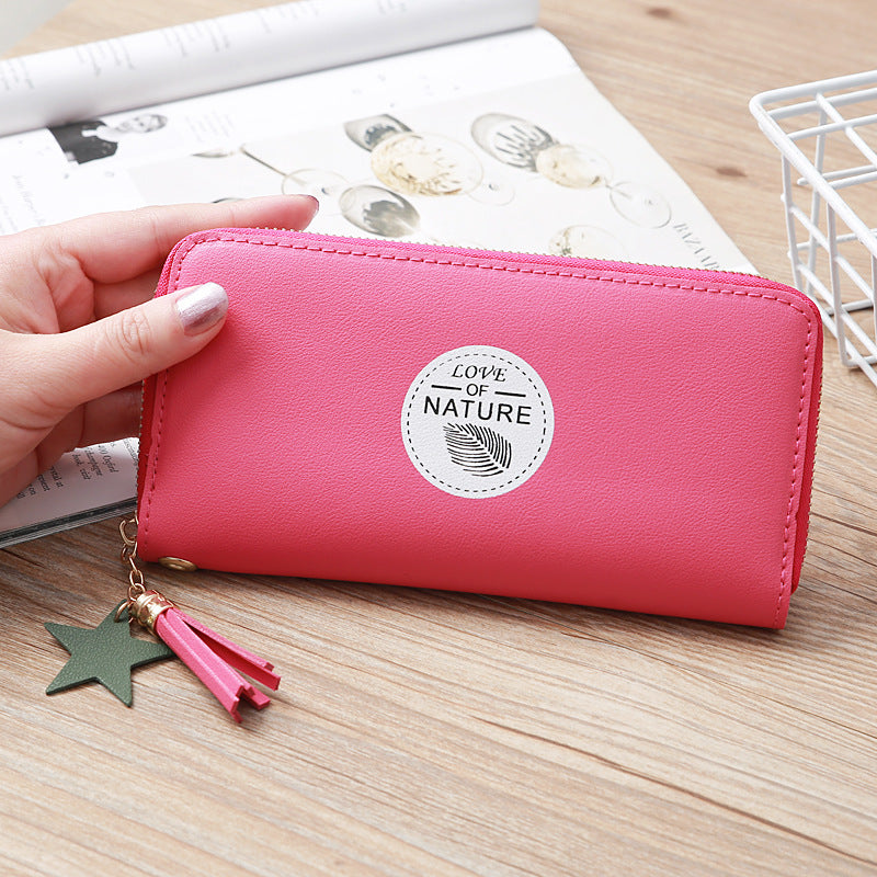 Women's Fashion Tassel Zipper Clutch Bag