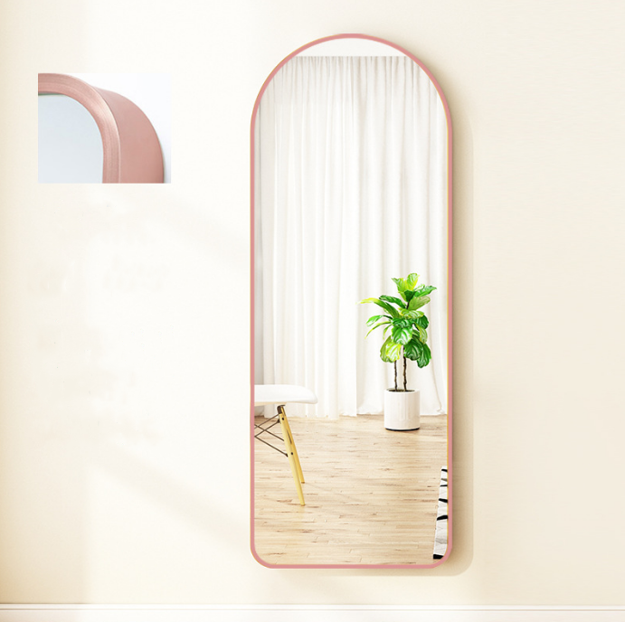 Wall-mounted Inset Household Bedroom Full-body Arch Mirror