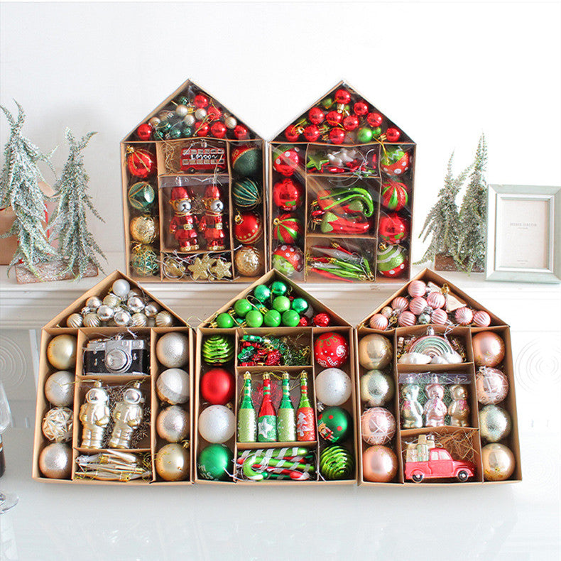 Ornaments Christmas Tree Small Colorful Ball Pendant Set