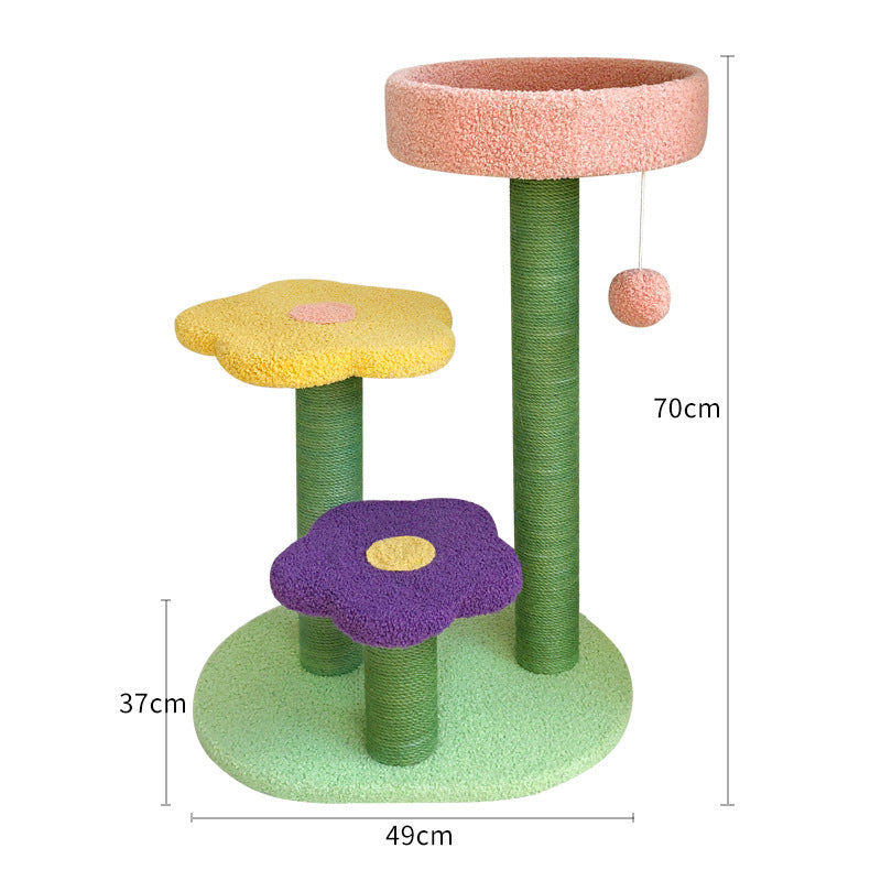 Cat Flower Tower Cat Scratch Board Wear-resistant Cat Climbing Tree