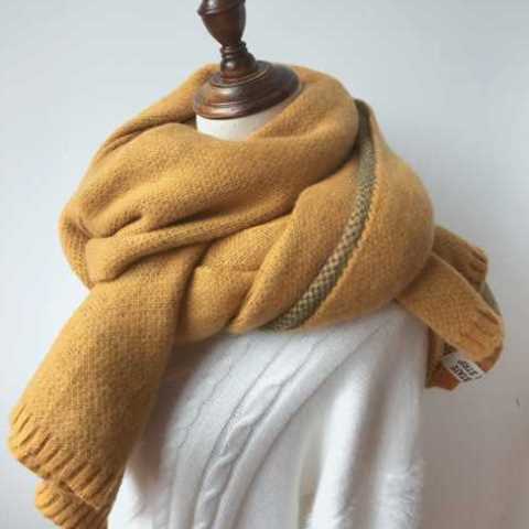 Chunky Solid Color Block Scarf