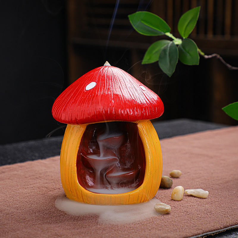 Creative Decoration Of Mushroom Resin In The Backflow Censer