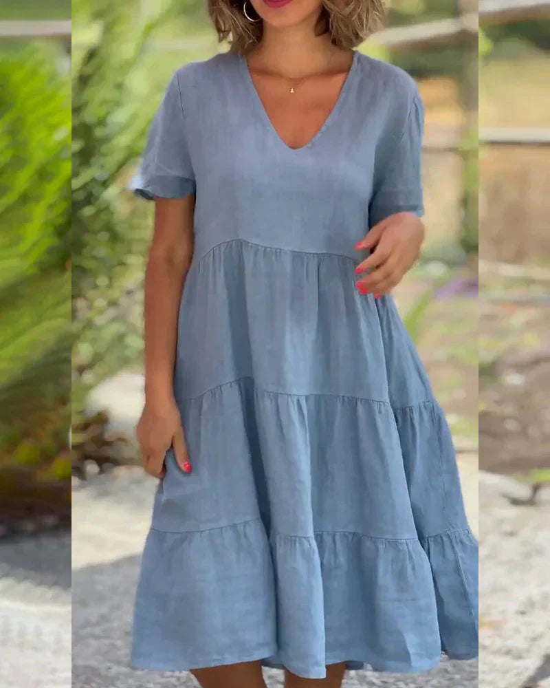 Casual Summer V-neck Dress