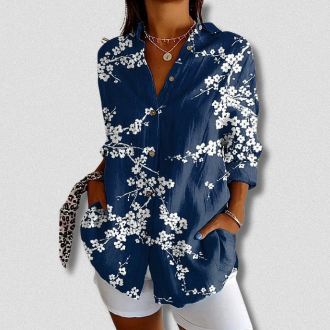 Long Sleeve Floral Button-Down Shirt