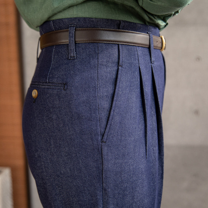 All-match Cotton Casual Denim High-waisted Pants