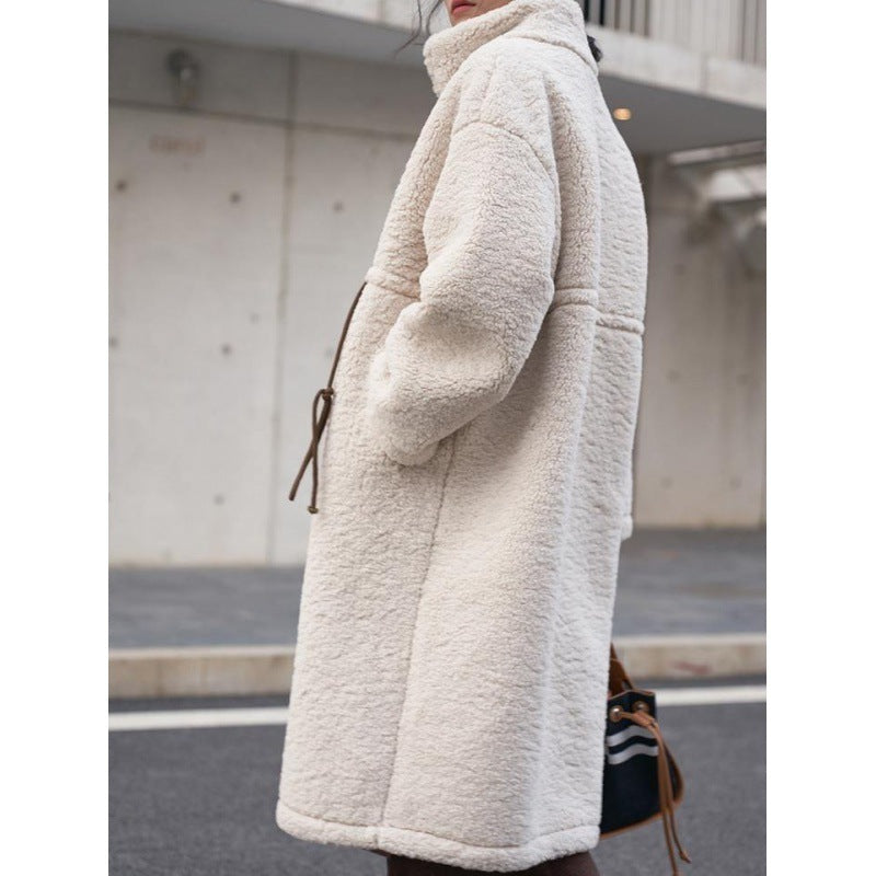 Wool Coat Thickened Mid-length Cotton