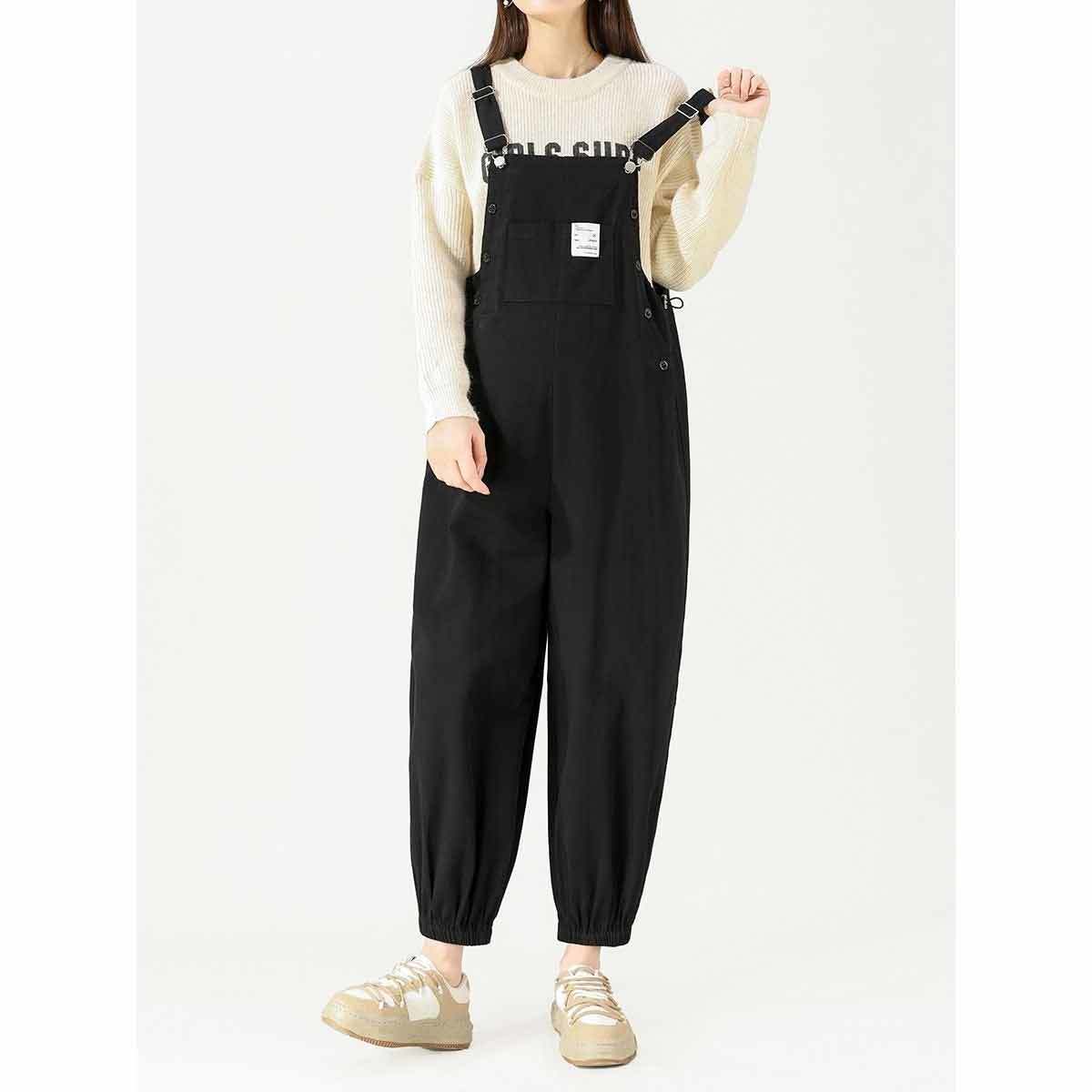 Outdoor Thin Full Size Loose Overall Jumpsuit