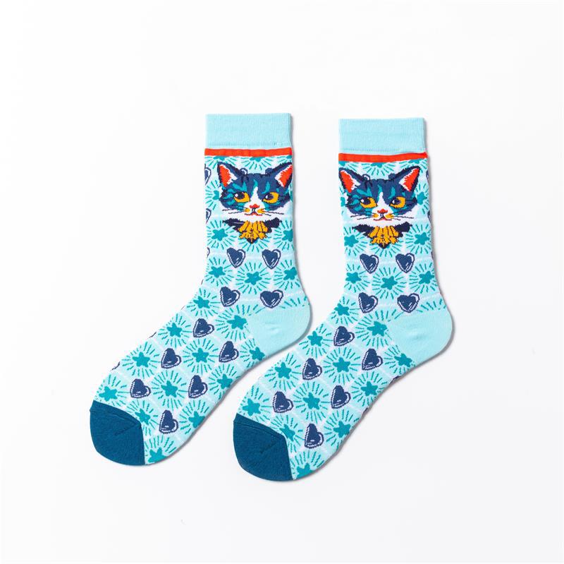 Women's Kitten Pattern Cartoon Cotton Socks