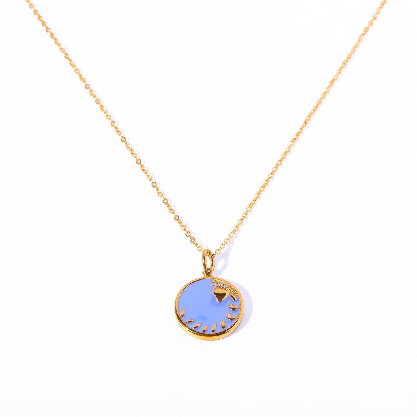 Colorful Oil Twelve Astrological Sign Constellations Necklace