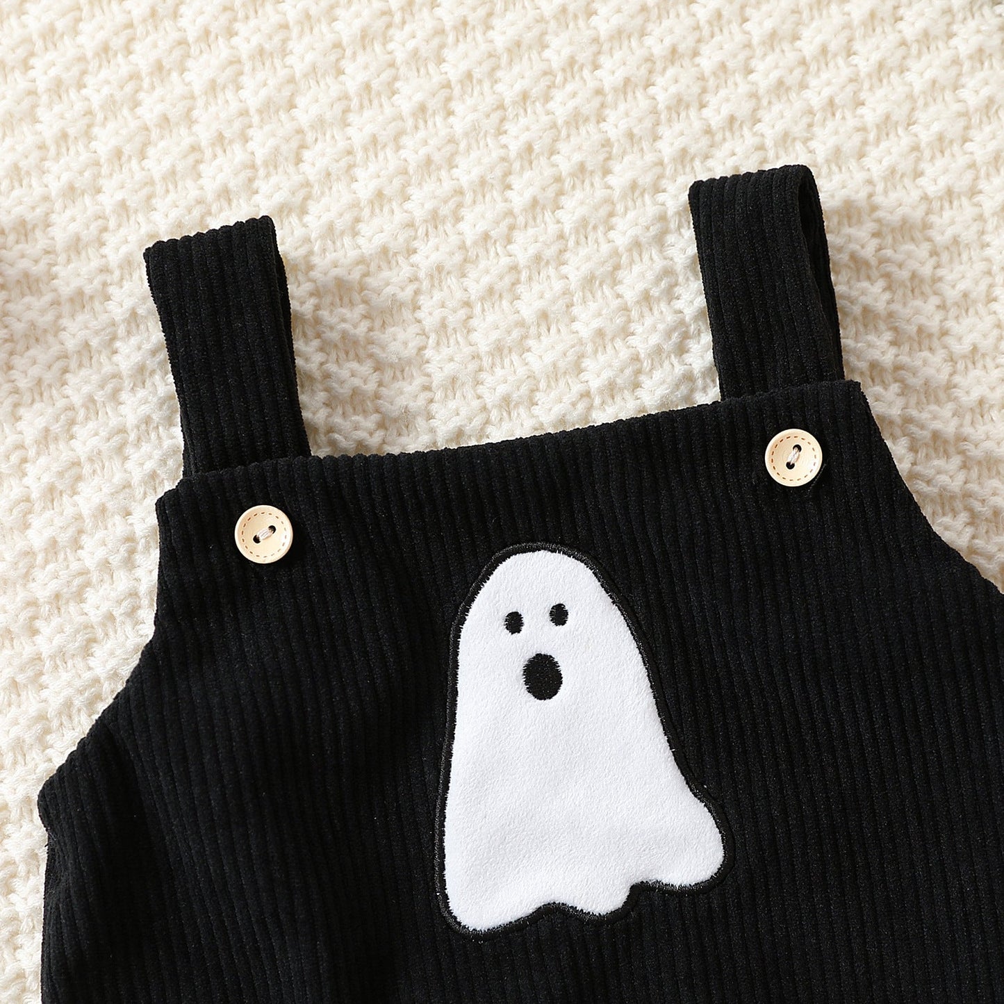 Infant Baby Girl Corduroy Halloween Embroidered Slip Top Triangle Rompers