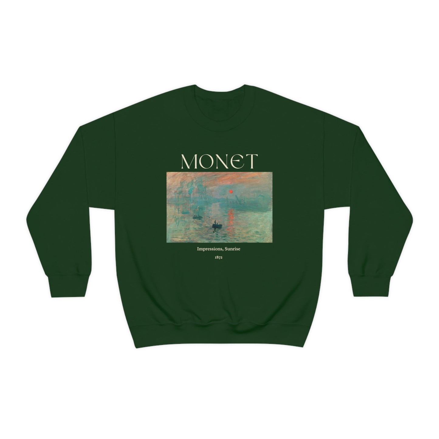 Claude Monet Impression Sunrise Art Sweatshirt, Famous Painting Pullover