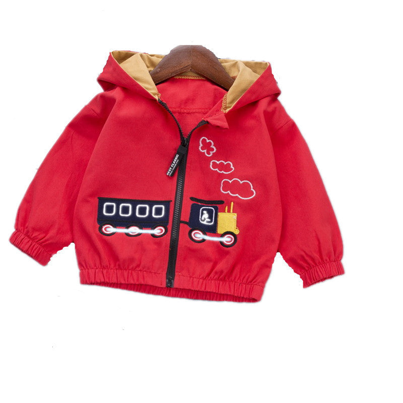 Cartoon Train Windbreaker Jacket