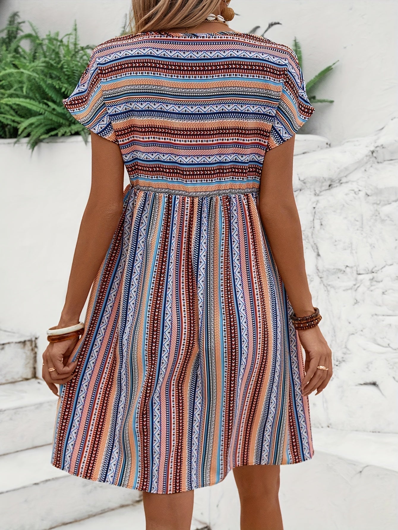 Striped Boho Style Dress