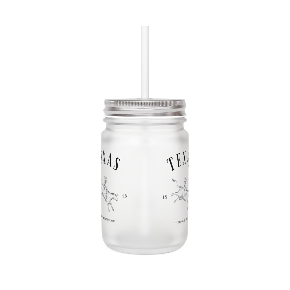 Texas Iced Coffee Tumbler, Texas Frosted Glass Tumbler, Texas Wedding, Texas Girls Trip, Texas Bachelorette Mason Jar