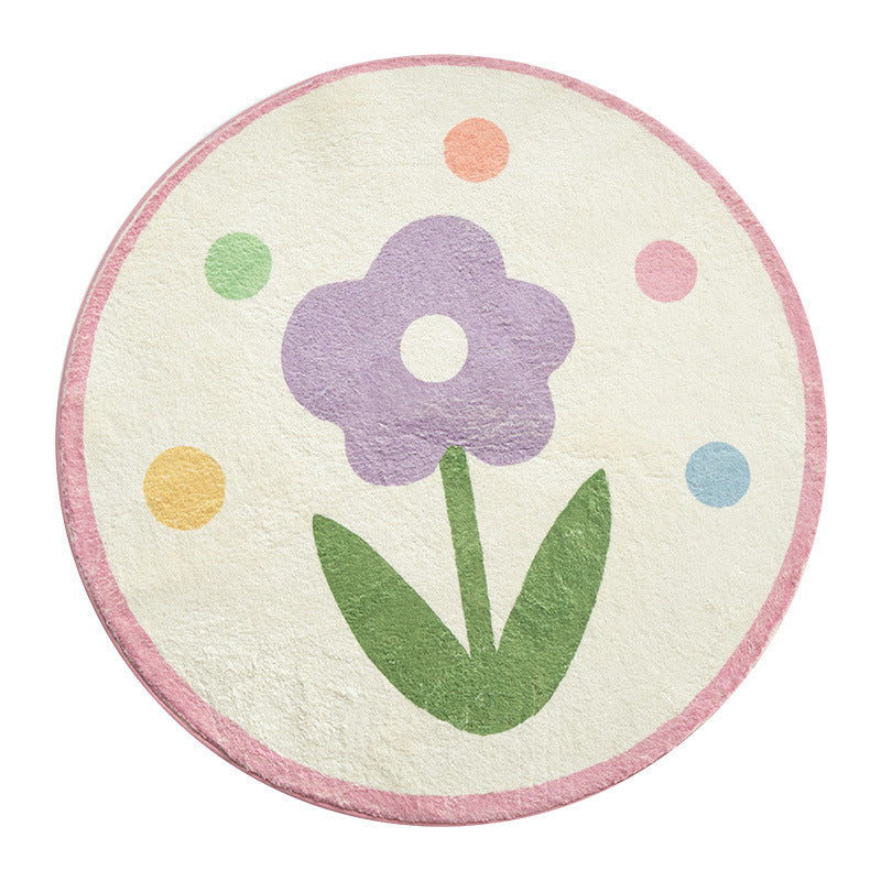 Round Thickened Carpet Children's Room Home Non-slip Absorbent Floor Mat