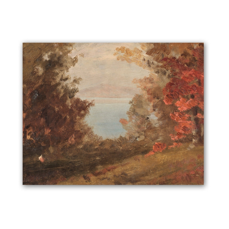 Autumn Trees Landscape Oil Painting Canvas Poster Living Room Decoration