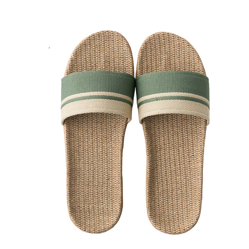 Linen Sandals And Slippers Women Summer Indoor Non-slip Home Household