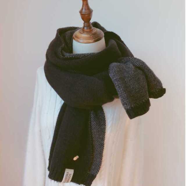 Chunky Solid Color Block Scarf