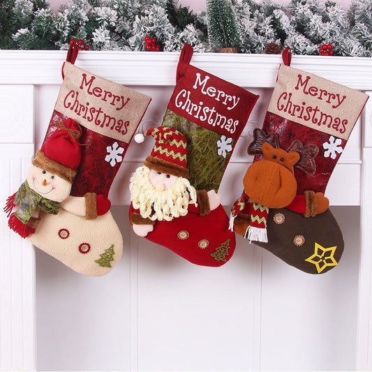 Christmas Highly Decorated Stocking Gift Bag