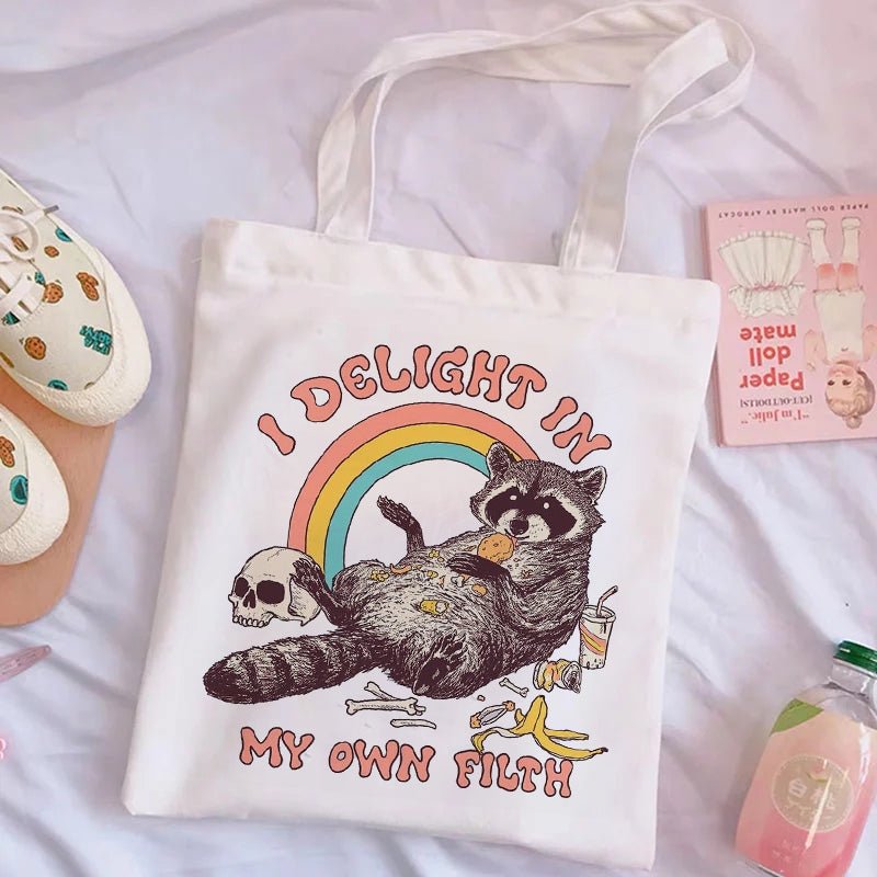 Women's Shopping Bag Funny Cute Cartoon Cat Pattern