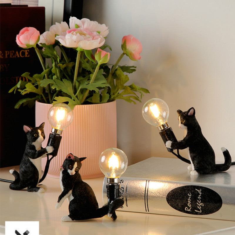 Simple Bedroom Cat Bedside Table Lamp