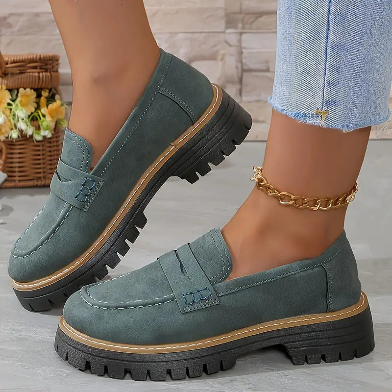 Fashion Casual Matte British Style Women's Shoes