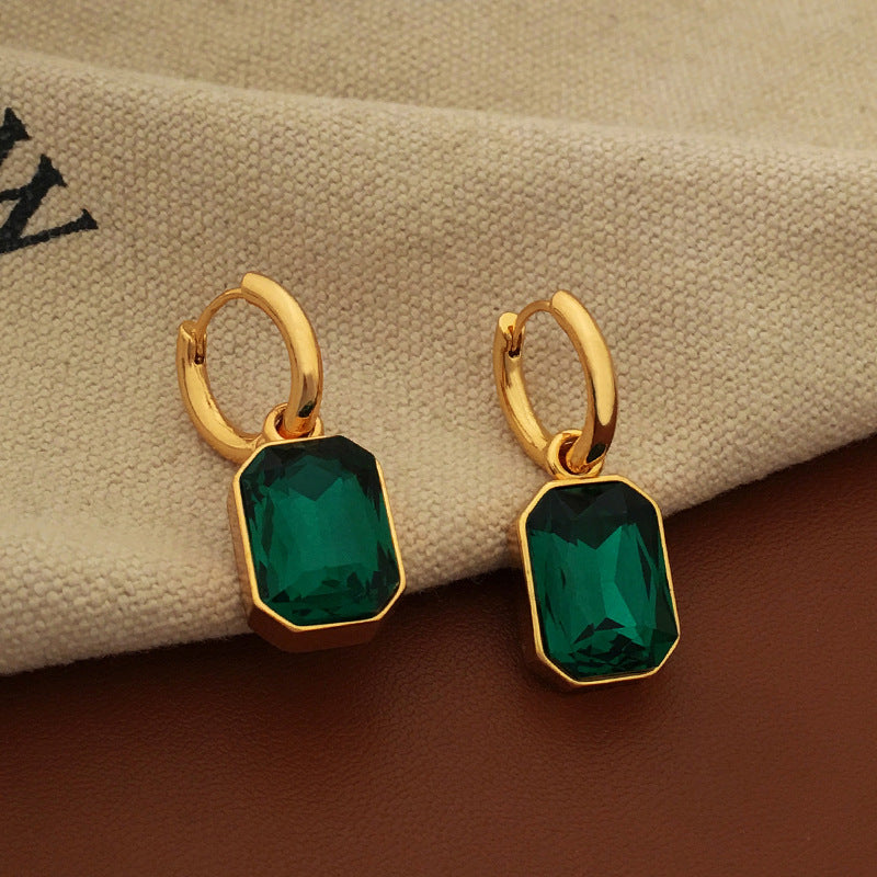 Copper Gold-plated Earrings Retro Design