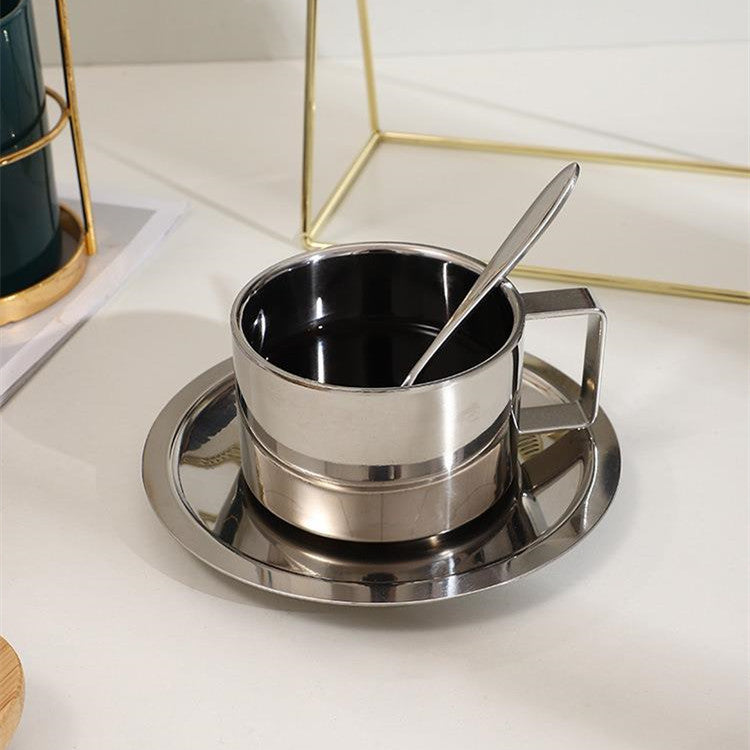 Fashion Simple Stainless Steel Coffee Set Suit