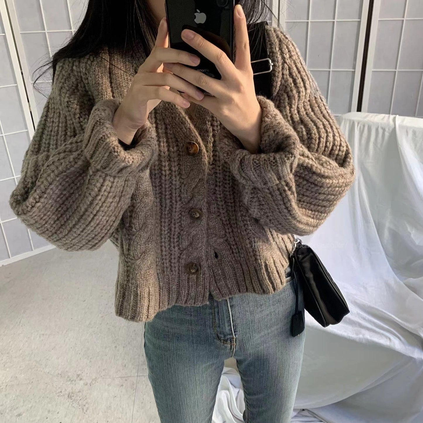 Women's Loose And Lazy Style Knitted Sweater Coat Cardigan