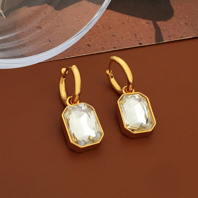 Copper Gold-plated Earrings Retro Design